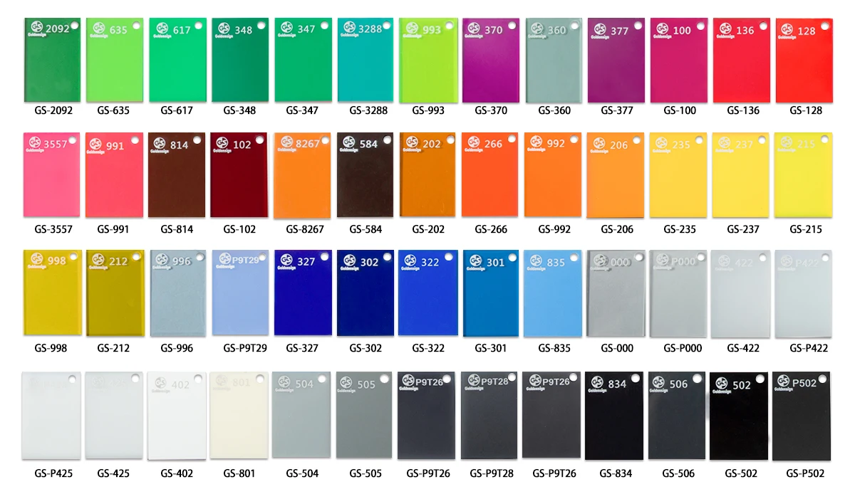 GOLDENSIGN acrylic glass custom cutting 3mm clear and colorful transparent acrylic plastic acrylic sheet board panel