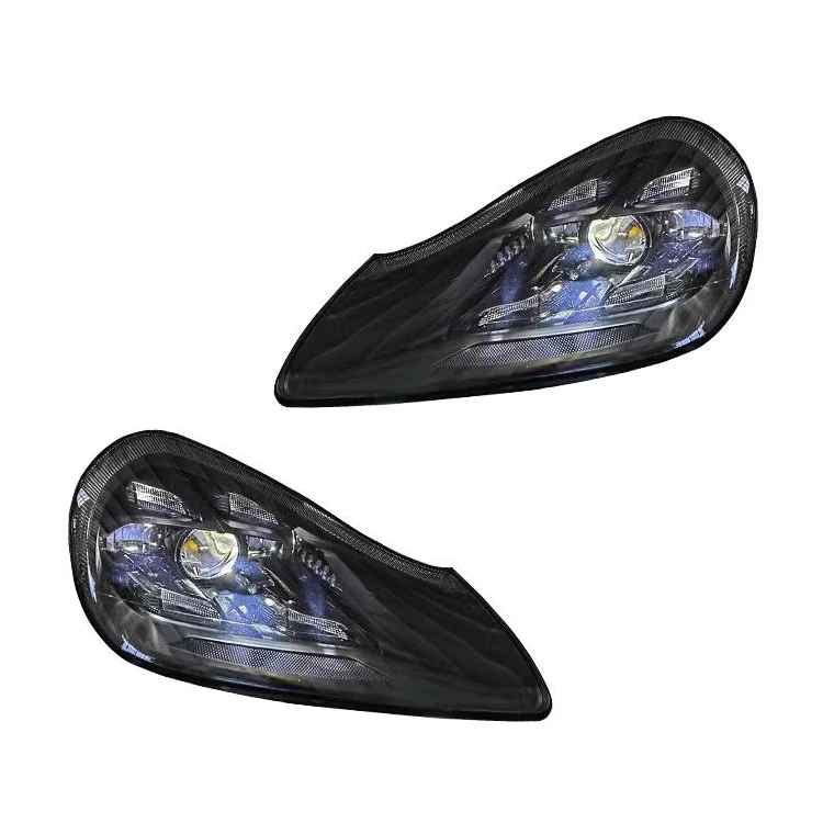 PDLS Style Car light Matrix Headlights for Porsche Cayenne 957 2007-2010 Upgrade 9y0 2018-up