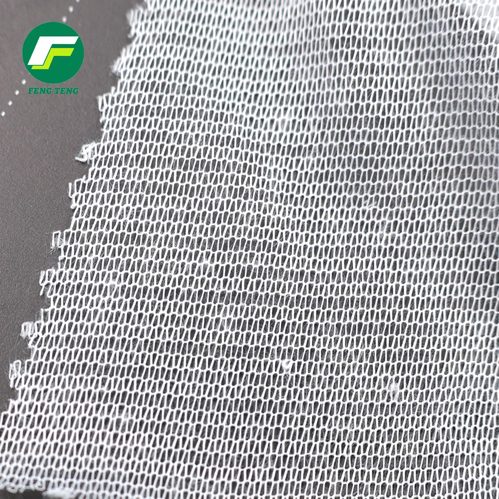 104 75D Polyester Knit Soft Hexagonal Tulle Mesh Net Big Hole Fabric For Leather knitted lining