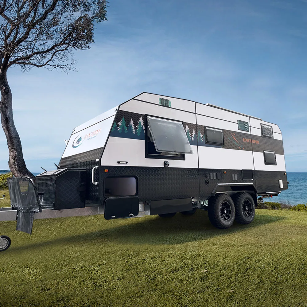 2025 ECOCAMPOR Hot Selling Customized Mongolian Standard Off Road 21ft Caravan With Diesel Heater For Sale