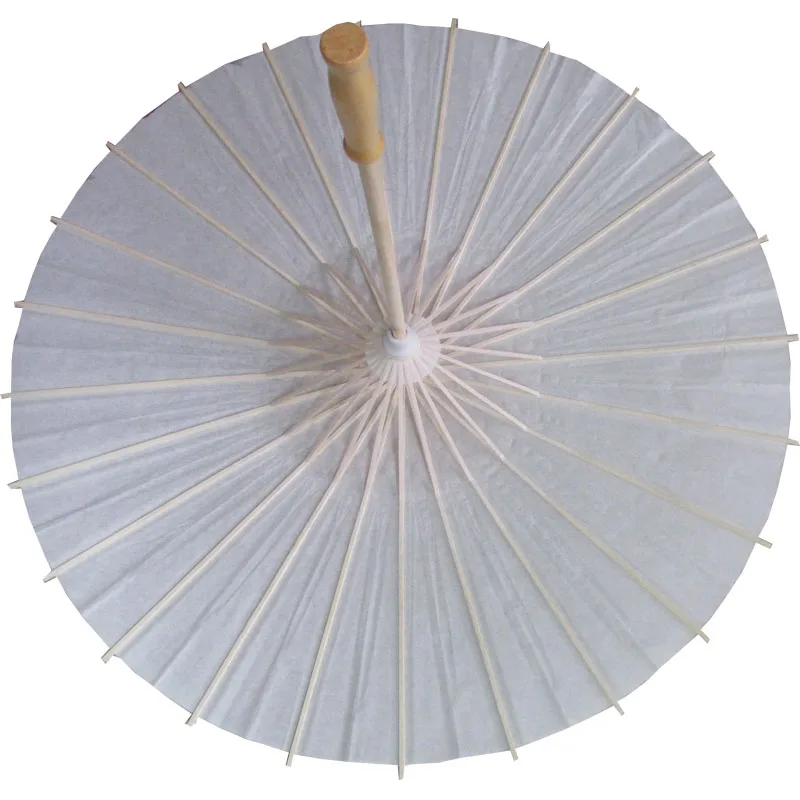 32 Inch Bridal Bridesmaid White Umbrella Diameter 84cm Paper Parasol Party Wedding Favor Summer Shade