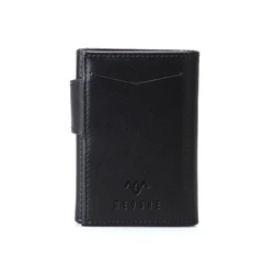 Guangzhou factory custom genuine leather trifold slim RFID men wallet