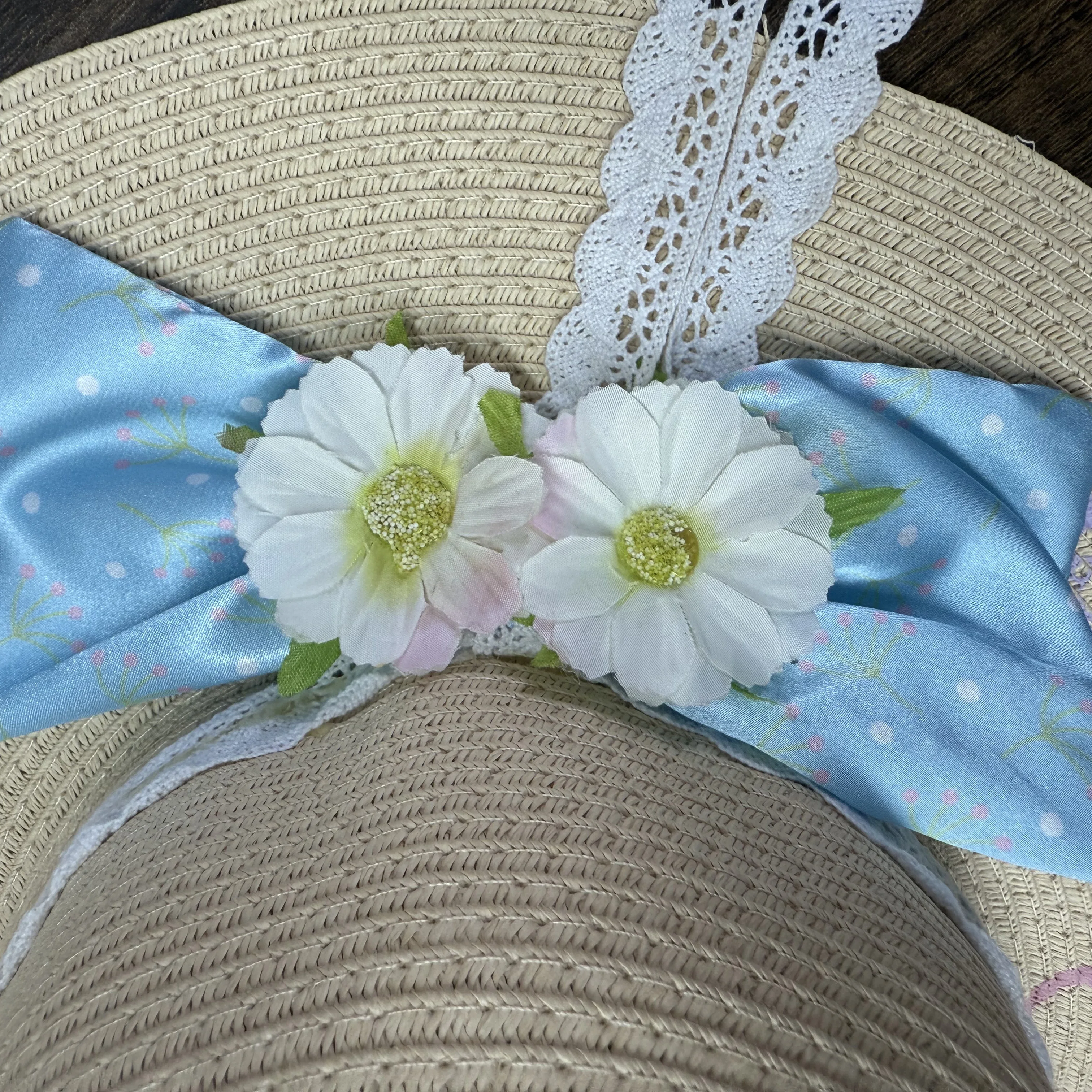 Wholesale Unisex Bow Lace Summer Daily Casual Straw Hat for Beach Party Travel Fishing Made from Natural Grass and Paper