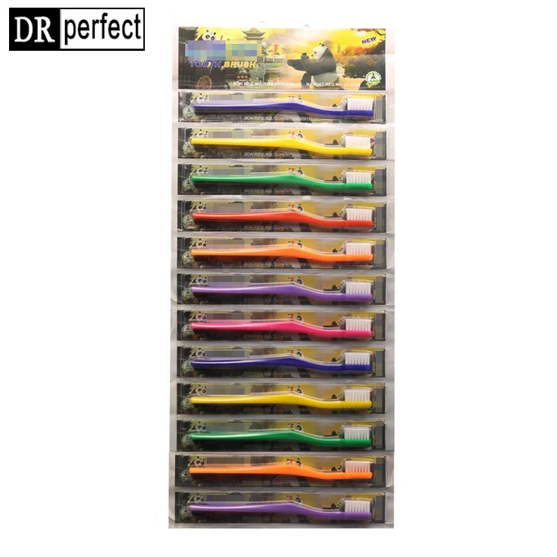 Teeth cleaning long handle toothbrush nylon bristles adult toothbrush