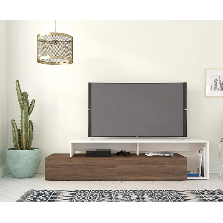 Подставка под телевизор с двумя выдвижными ящиками мебель для гостиной современный деревянный шкаф спальни телевизором