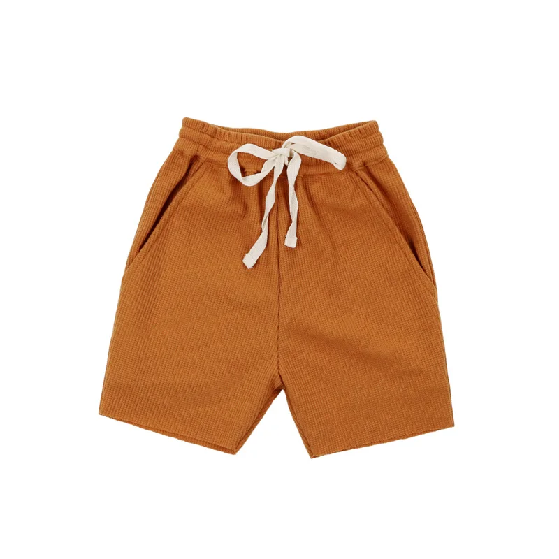 
2021 wholesale boutique 2 piece plain long sleeve shirt and shorts baby boys tee shirts kids clothing 