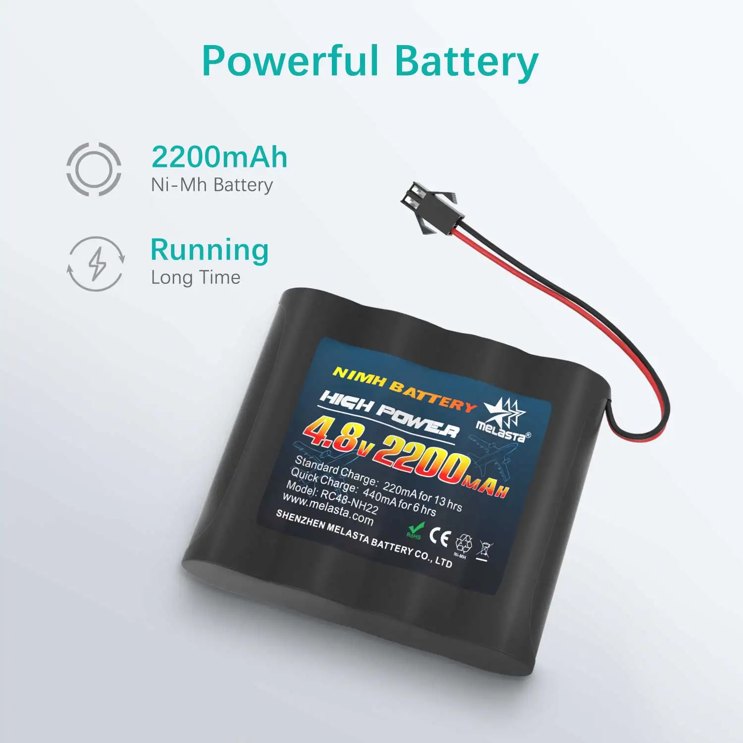 4.8V 2200mAh LiPo Pack Battery for Airsoft Guns, RC Models, and Hobby  For Rc Helicopter Rc Boat Rc aircraft Rc Aeroplane