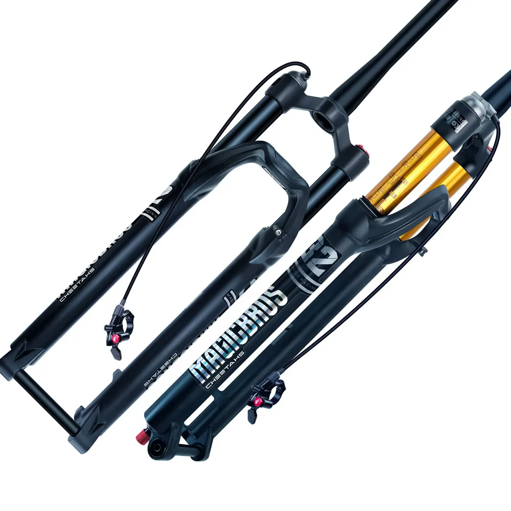 Magnesium Alloy MTB Bicycle Fork Air Shocks Suspension 26 27.5 29 inch Mountain Bike Bicycle Front Fork with Thru-axle Skewer