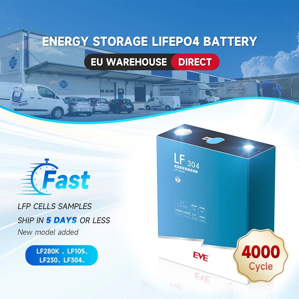 EVE EU STOCK PRICE LF304 lifepo4 304ah EV battery cells 3.2v lifepo4 battery grade a 3.2 battery cell for Engineering Boat