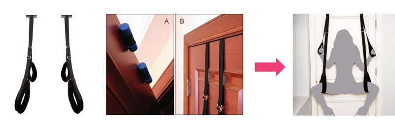 Wholesale soft material hand wrist bondage adult hanging door swing