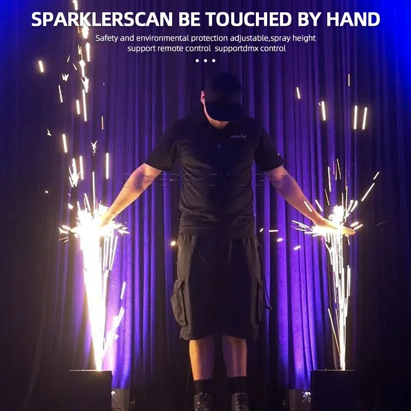 Supershow Wireless Cold Spark Machine DMX512 Remote Control Cold Sparkler Machine For Wedding Dj Party