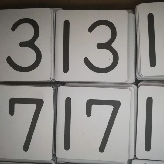 A large number of custom magnetic letters