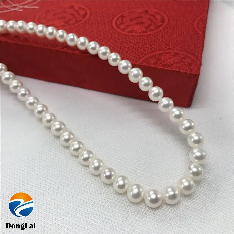5А китайский завод культивированный натуральный жемчуг нитка 2-13 мм Идеальный Круглый белый пресноводный жемчуг ожерелье оптовая цена