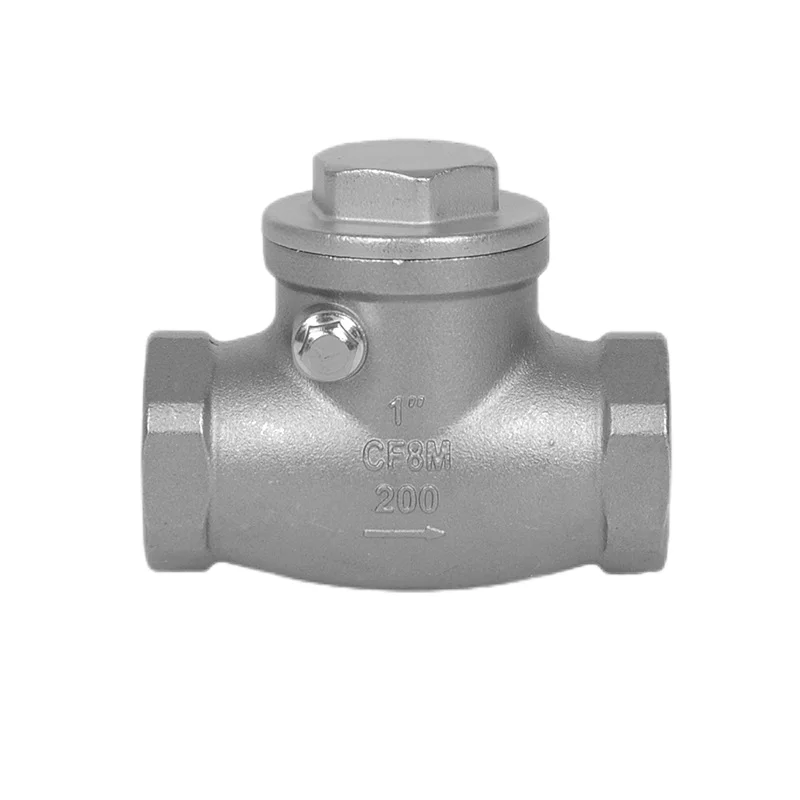 Horizontal Check Valve Female Threaded Check Valve Stainless Steel Swing Backflow Prevention Check Valve
