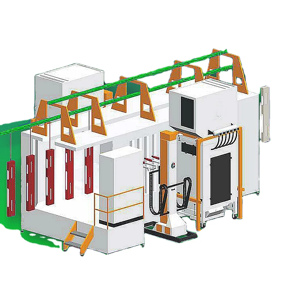 Steel Metal Curing Drying Ovens Spray Booths High Quality Automatic Powder Coating Production Line New