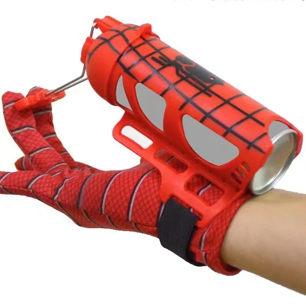Wholesale Spinning Hero Cosplay Spiderman Web Shooter Launcher Gloves Toys For Kids