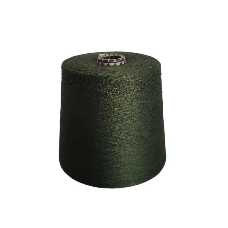 Factory Wholesale 1313 Meta-aramid Yarn 2/30S Dark Green Colorful Dyed 100% Polyester Filament Yarns For Knitting