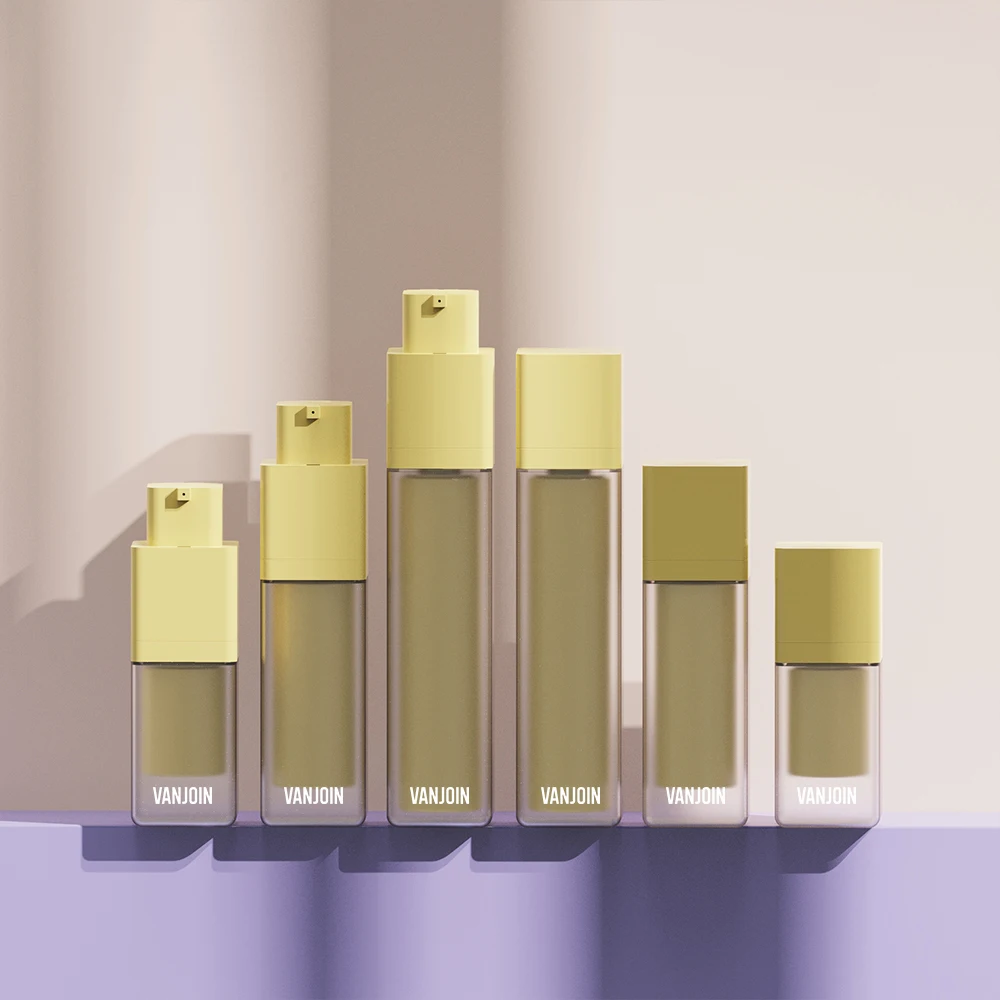 15ml 30ml 50ml Luxury Square Vacuum Lotion Bottle High Quality Hard Plastic PETG Acrylic Lotion Bottle