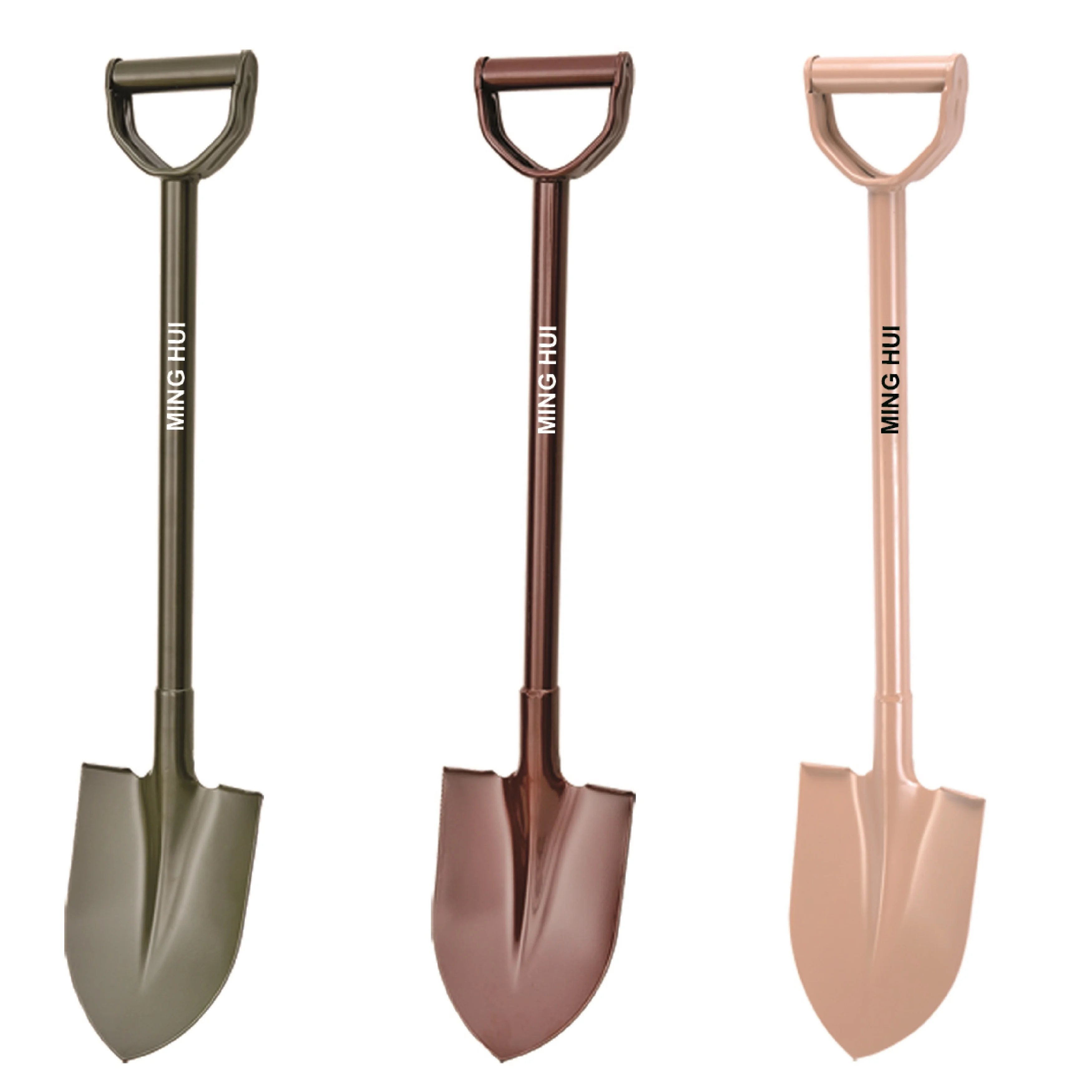 413 Heavy-Duty round Garden Shovel Spade ,carbon steel blade,D-handle, all metal garden tool