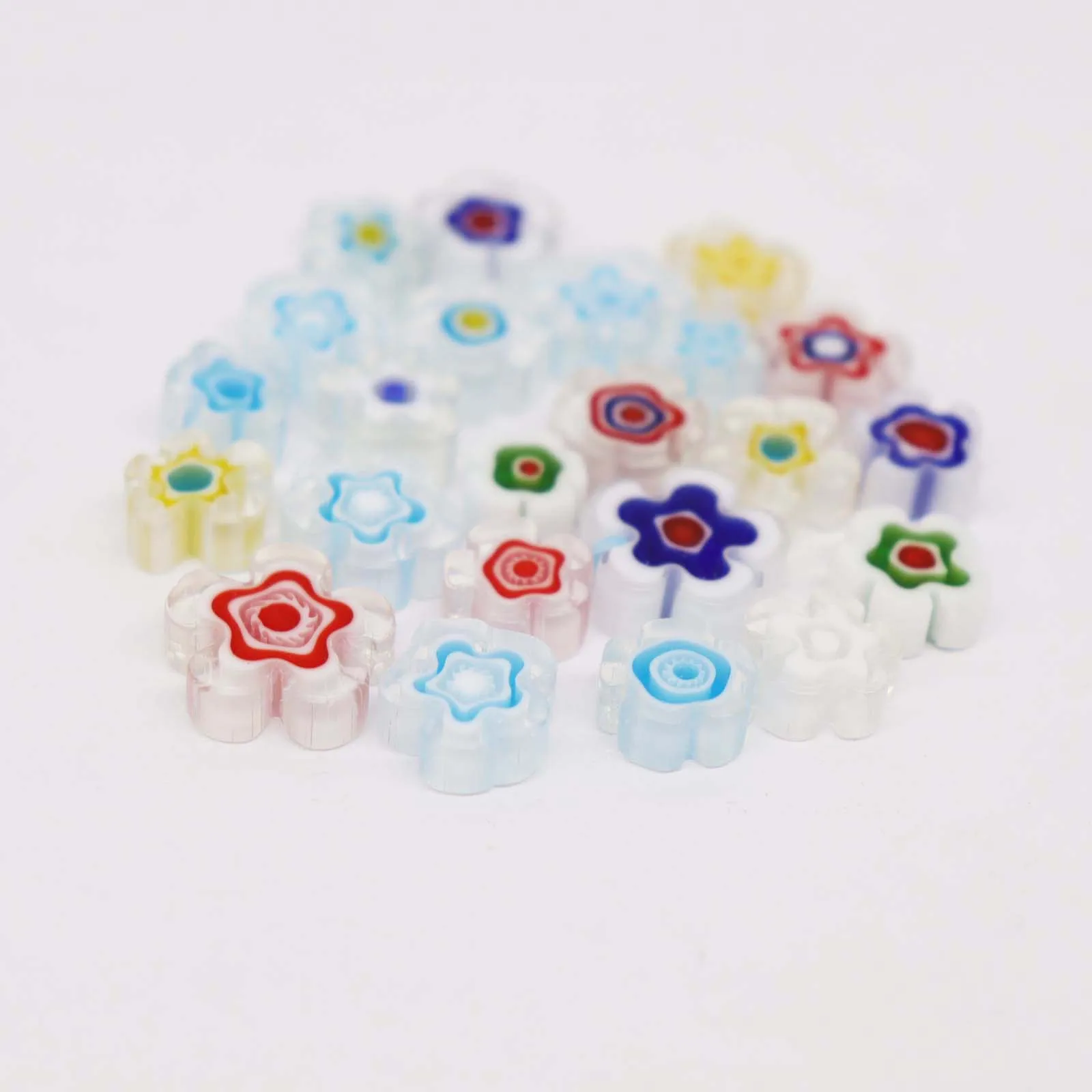 White snow flower glass craft mosaic pieces home decoration