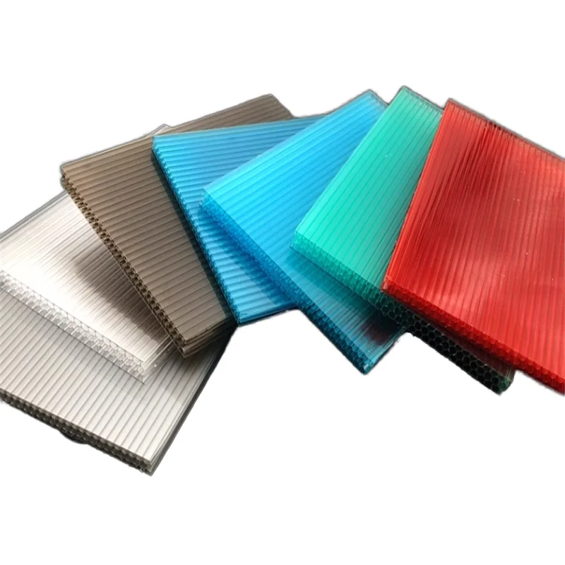 High light transmission 6mm white hollow polycarbonate panels sun roof sheets hollow panel for greenhouses