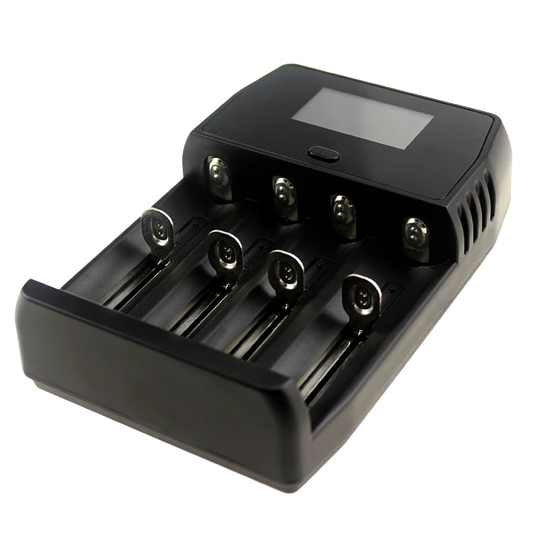 Smart LCD 4-Slots Analyzer Tester Li-ion NiMH Battery Charger AAA 10440 14500 16340 18650 Battery Charger