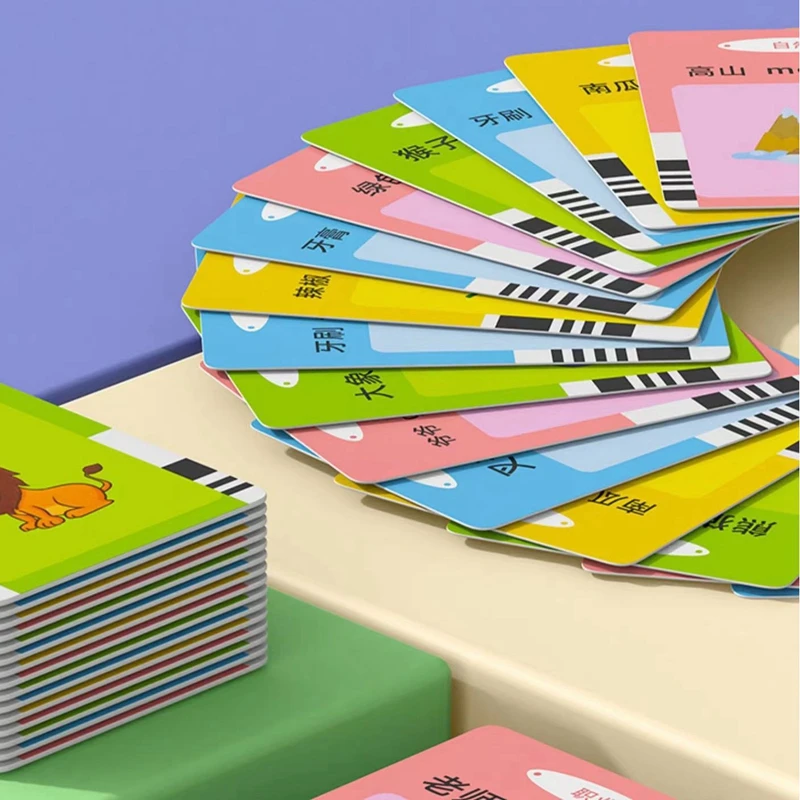 Custom Learning Toys Kids Animal Vegetable Fruit Character Chinese English Word Language Talking Flash Cards Early Education car