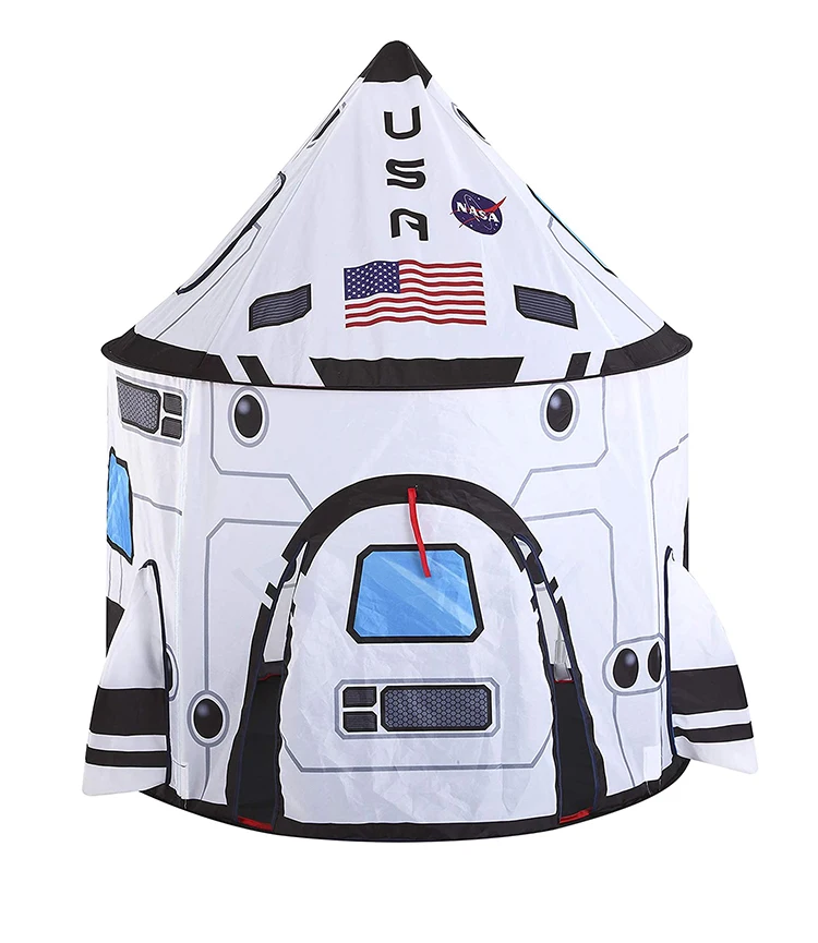 White rocket boys and  girls Castle style children kids play tent
