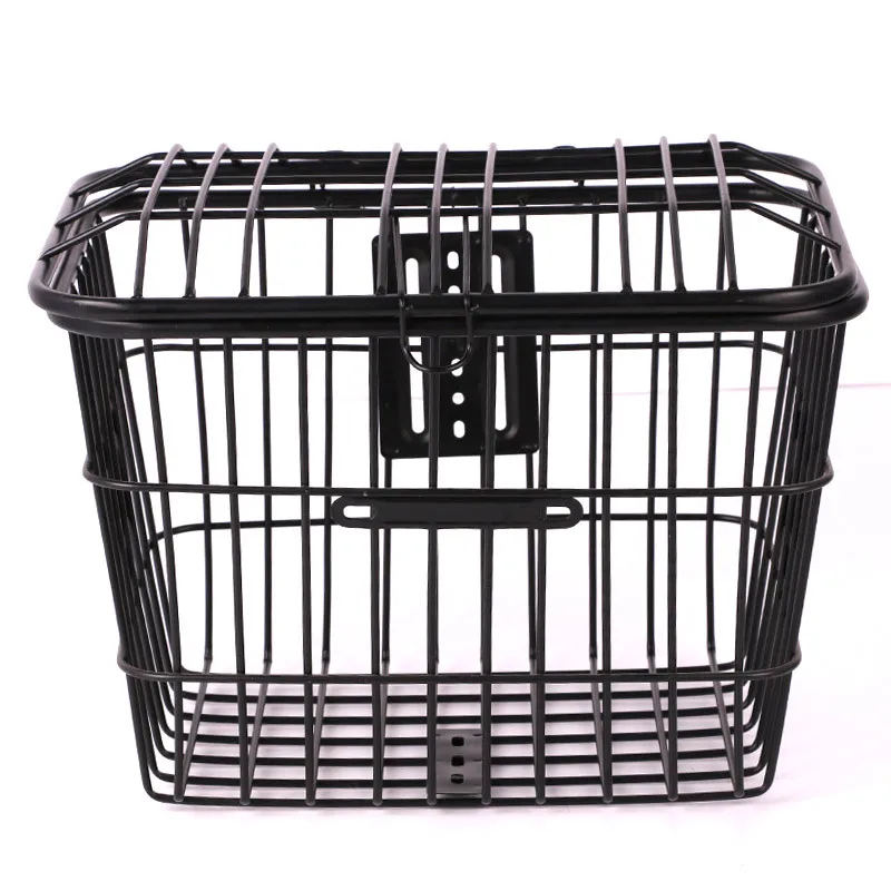 E-bike rear basket metal storage basket pet car front pocket with bicycle