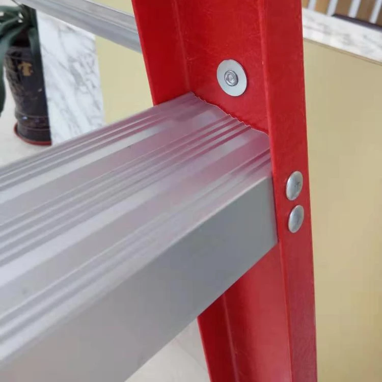 Fiberglass Double Step Ladder with Tool Pallet