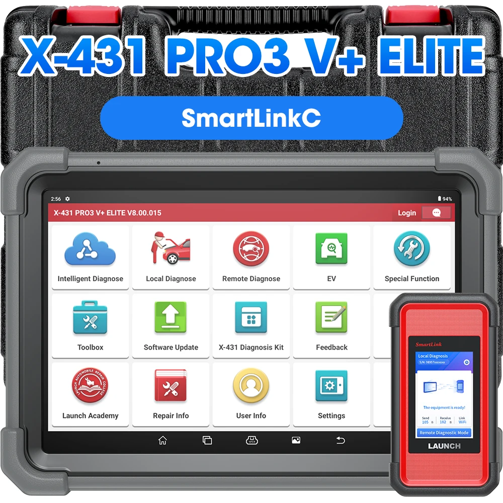 Professional Grade LAUNCH x-431 pro3 V+ ELITE smartlink c X431 PRO3S+ vplus Heavy Duty Truck Diagnostic Tool Scanner for Cars