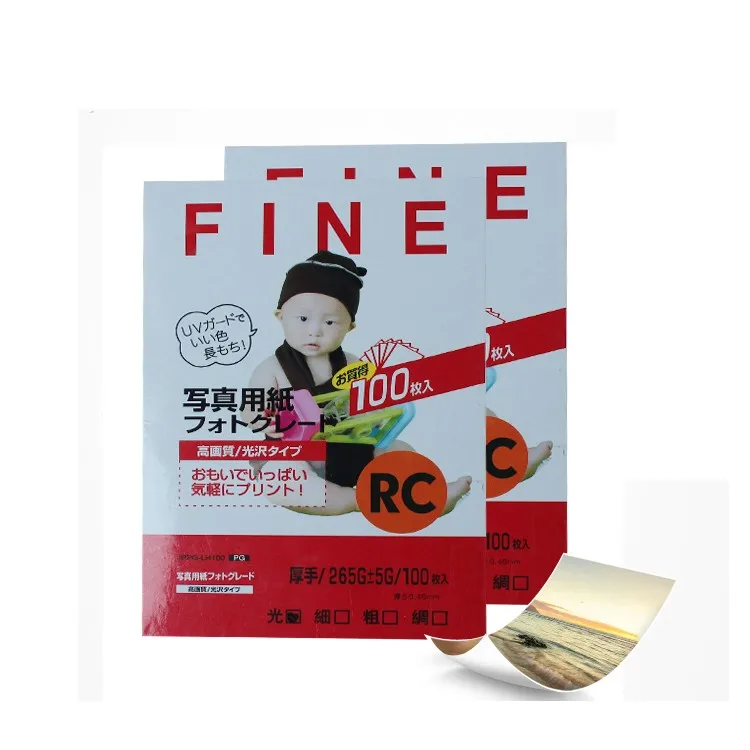 Hot Selling Quality RC Photo Paper Satin/glossy /rough /woven Photographic Paper Waterproof For Inkjet Printing