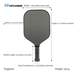 Polypropylene Honeycomb Core 13mm 16mm Carbon Fiber T700 Face Square Profile Pickleball Paddle