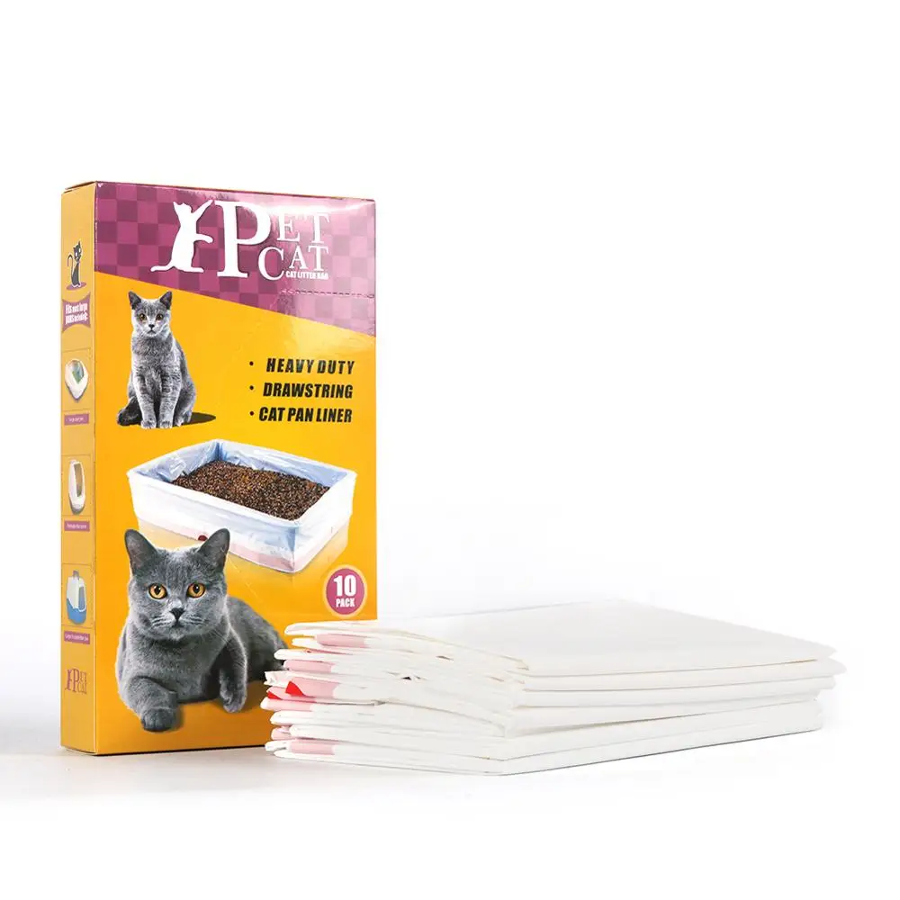 Cat Litter Box Liners 30 Count Drawstring Cat Waste Liners