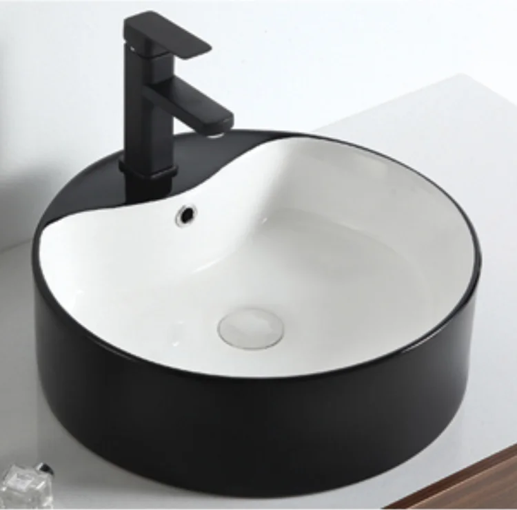 Modern Sanitary Ware Ceramic Table Top Bathroom Color Wash Basin