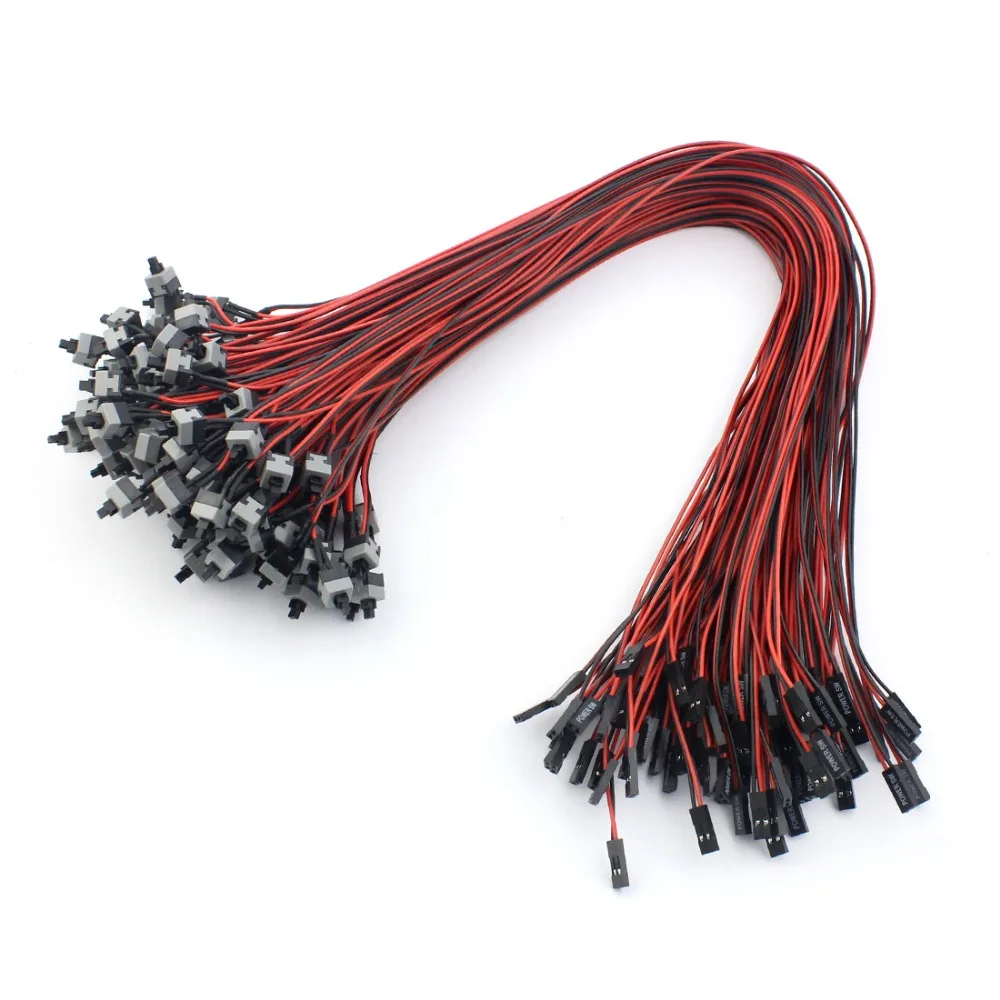 Сброс кабеля материнской платы lot I/O кнопка питания для настольного компьютера корпуса ПК Переключатель SW кабель повторного запуска