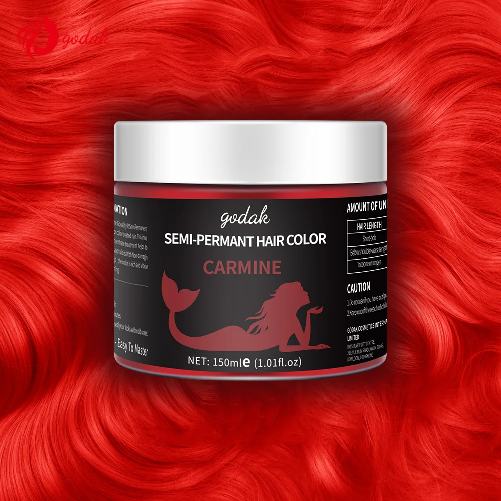 10 Colors Temporary Hair Color Cream Easy Coloring Semi Permanent Hair Dye Private Label Hair Color