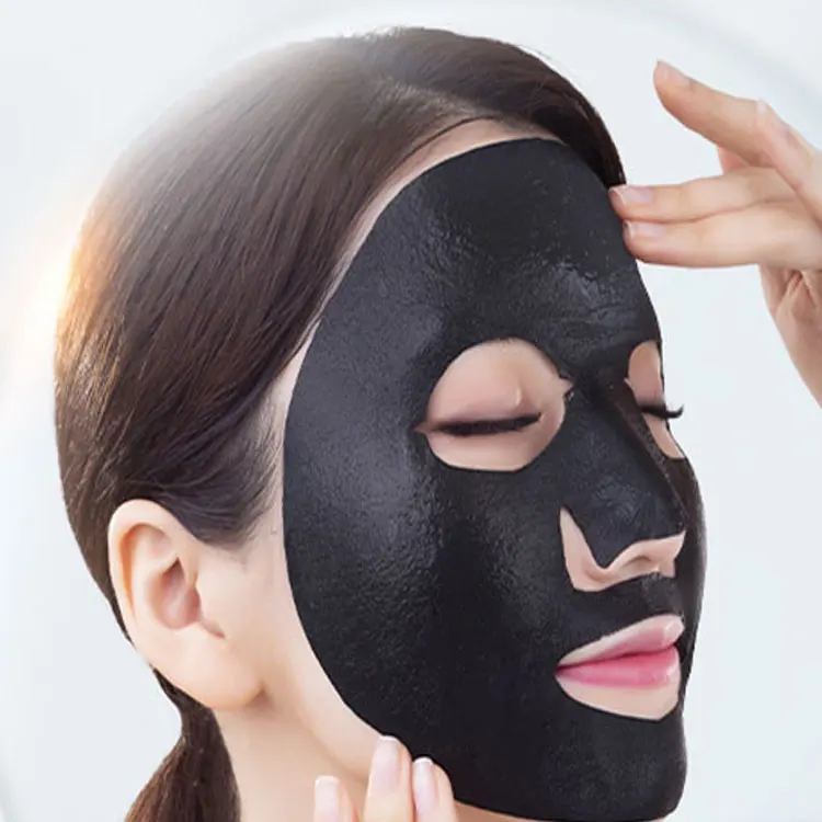 Private Label Face Black Latest Popular Cosmetic Hyaluronic Essence Natural  Charcoal  Skincare Facial Mask