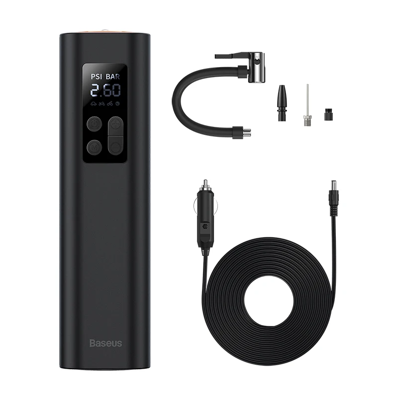 Портативный насос Baseus для автомобильных шин 12 В 150 фунтов/кв.