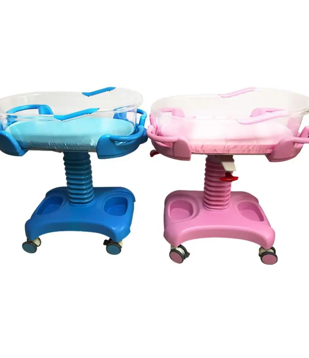 Price  medical height adjustable hospital ABS plastic crib