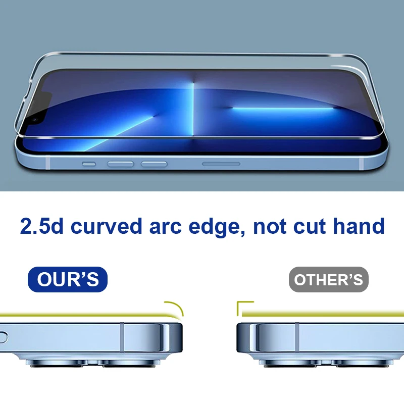 HOFI Wholesale 2.5D full cover cell mobile phone Clear Tempered Glass Screen Protector for iphone 12 13 pro max