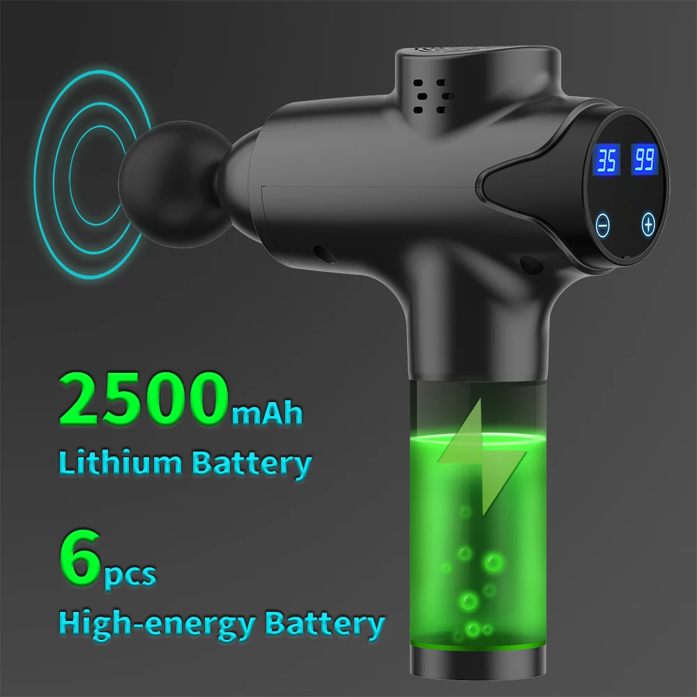 
Amazon Sports Vibrating Massage Body Gun Deep Muscle Massage Gun Equipment Dropshipping 