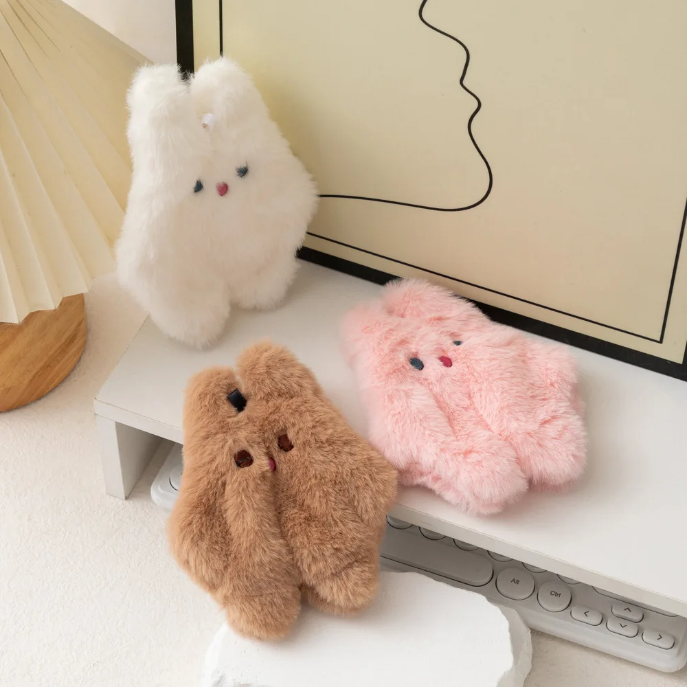 Китайский онлайн-рынок Милый кавайный кролик кошелек для монет с вышивкой плюшевый мини-кошелек застежкой-молнией короткий мешочек