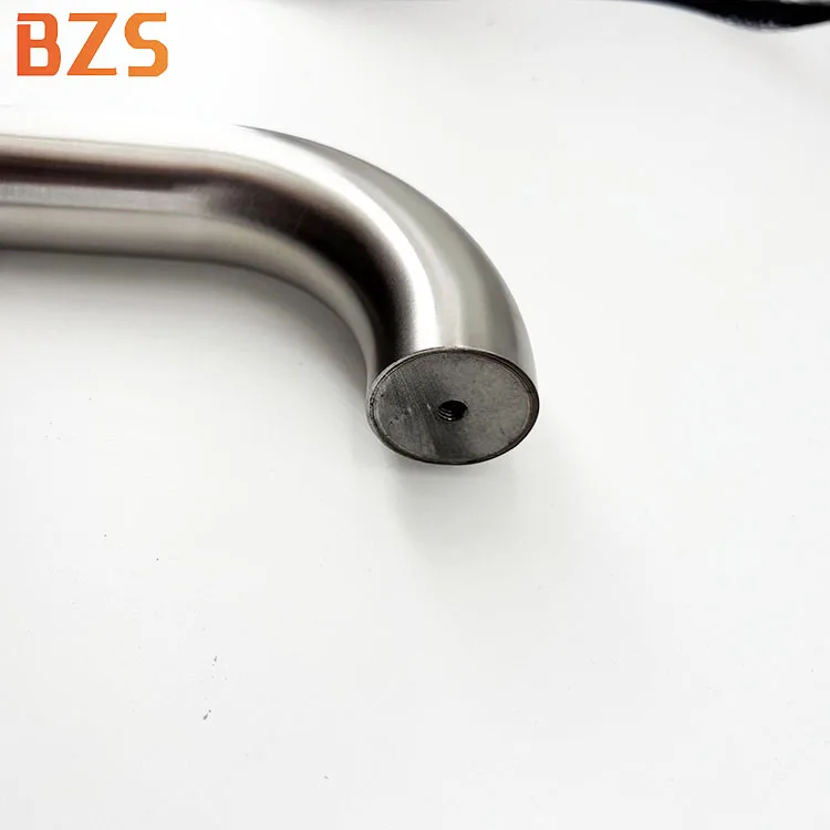 BZS-B064 Modern American Style Shower Grab Bar with Glass Handle Hot Selling for Bathroom Hotel Steel Metal Brushed Finish