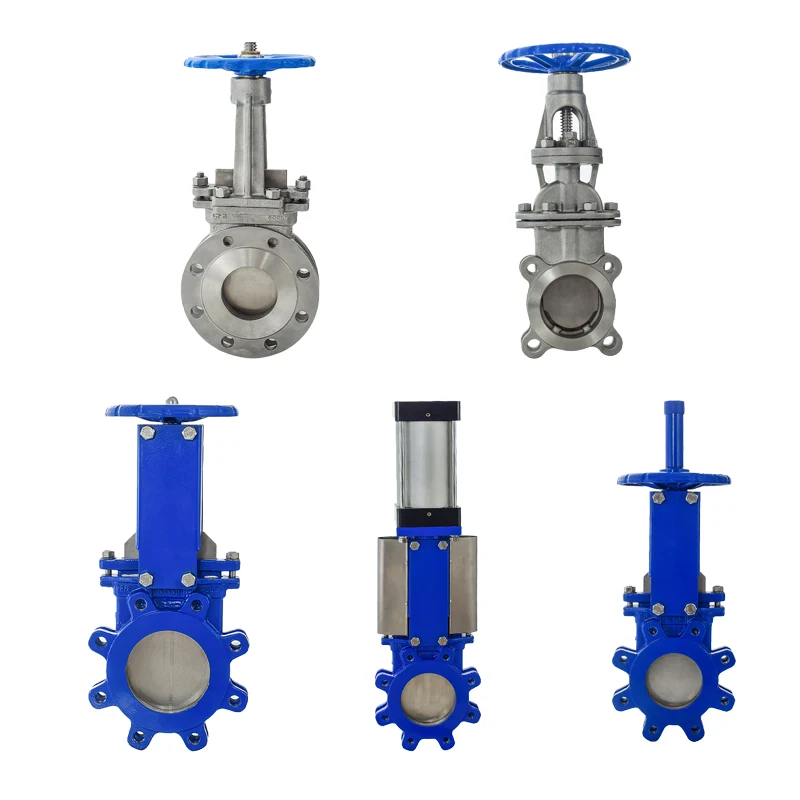 304 stainless steel manual knife sanitary wheel handle flanged end gate valve price