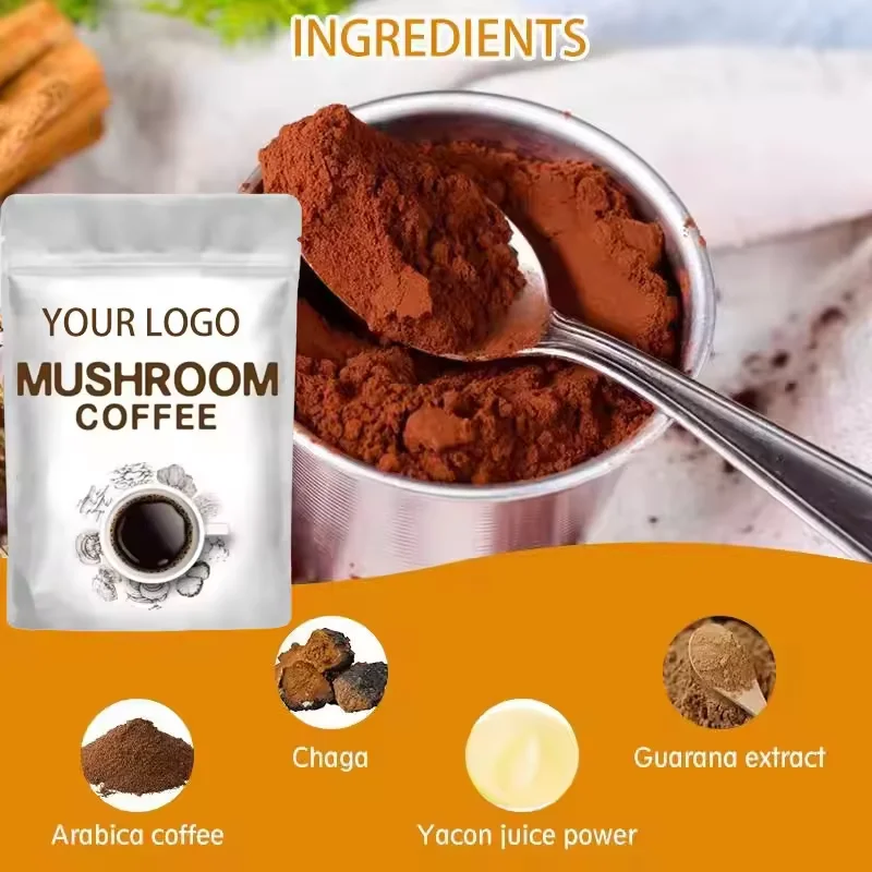 Кофейная смесь Ganoderma Lucidum Reishi растворимый кофе 7 в 1 китайский пакет упаковка картонная коробка Экстракт Рейши