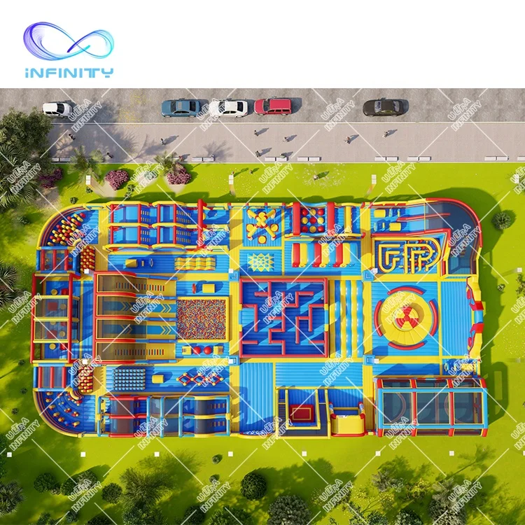 Outdoor amusement park new customized design inflatable kids playground colorful outdoor inflatable park playground for event