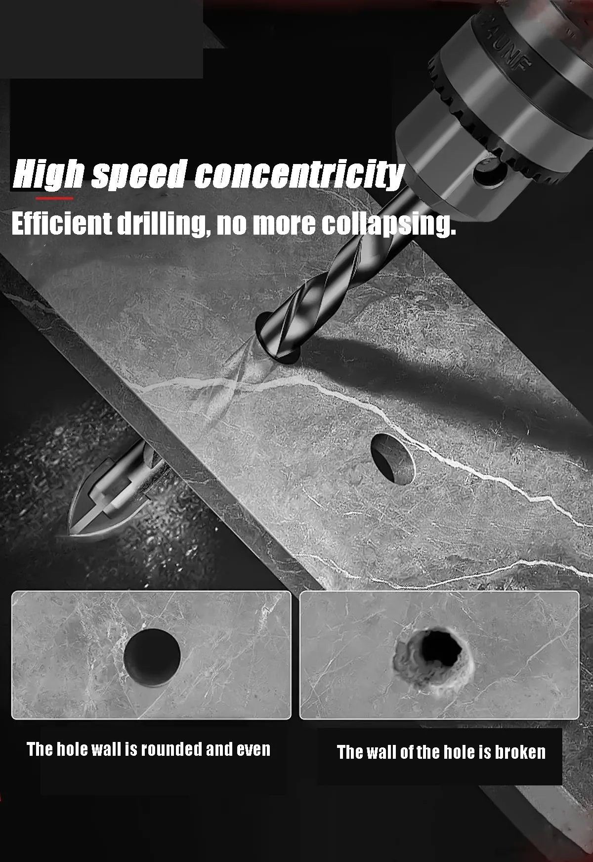 Factory source self-locking model drill chuck sander UHD-1066 industrial grade pneumatic air drillfor furniture decoration