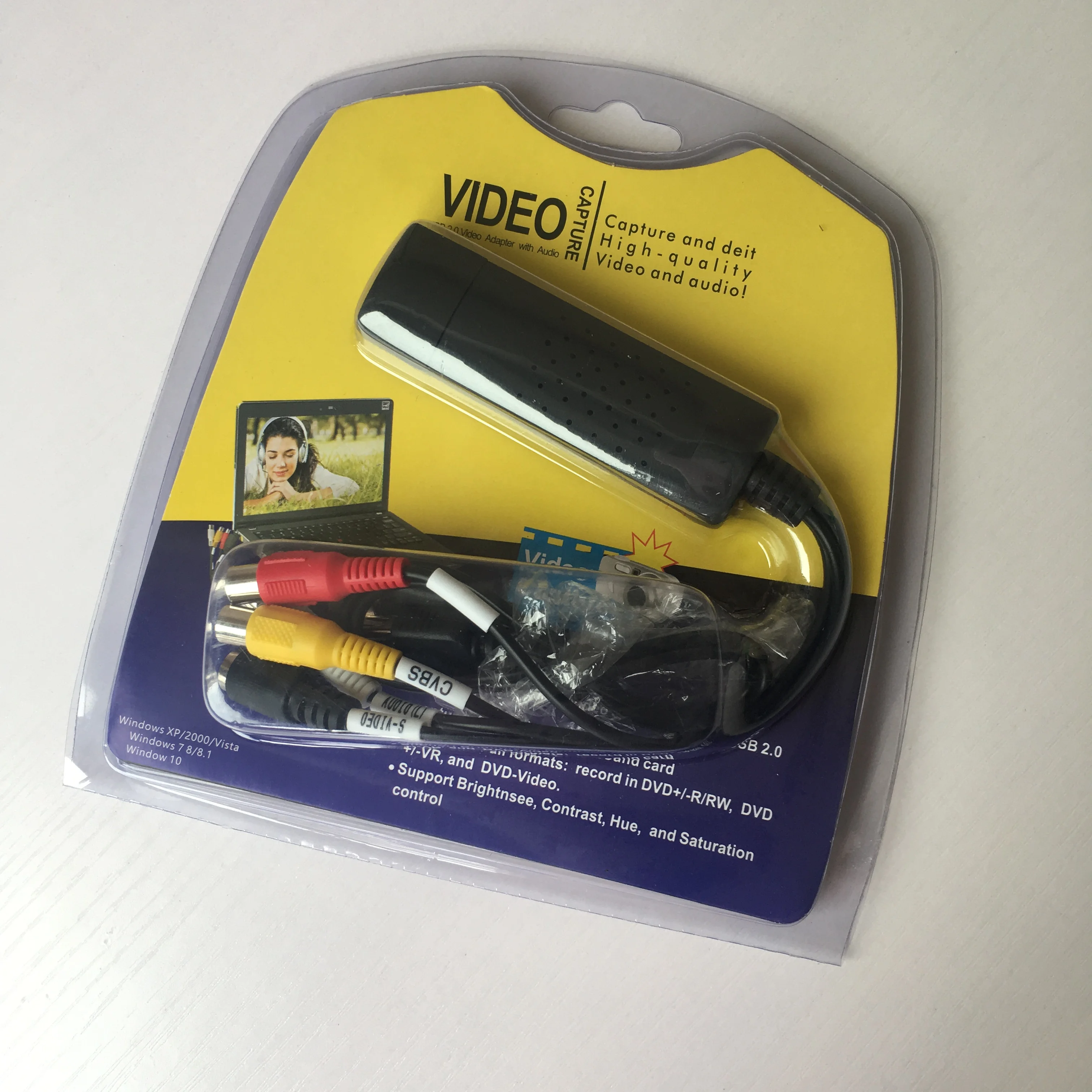  USB 2 0 HD видеозахват ТВ DVD VHS DVR адаптер рекордер конвертер аналоговый видео аудио в цифровой для IOS Android LINUX IO