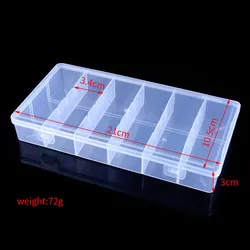 PP Plastic Small Multifunction Clear Storage Case 5 Compartments Fishing Tackle Accessory Lure Box